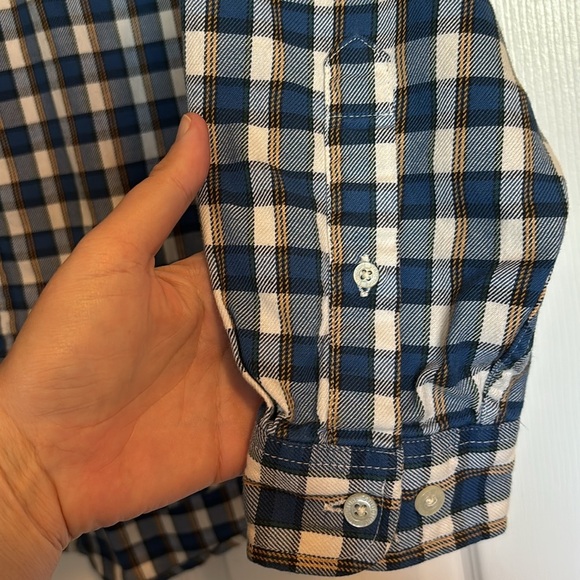 Structure men’s blue and white long sleeve button down flannel shirt size small - Picture 7 of 10
